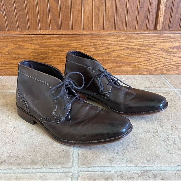 Florsheim Chukka Round Toe Leather Boots Lace Up Shoes Size 11 main image 9